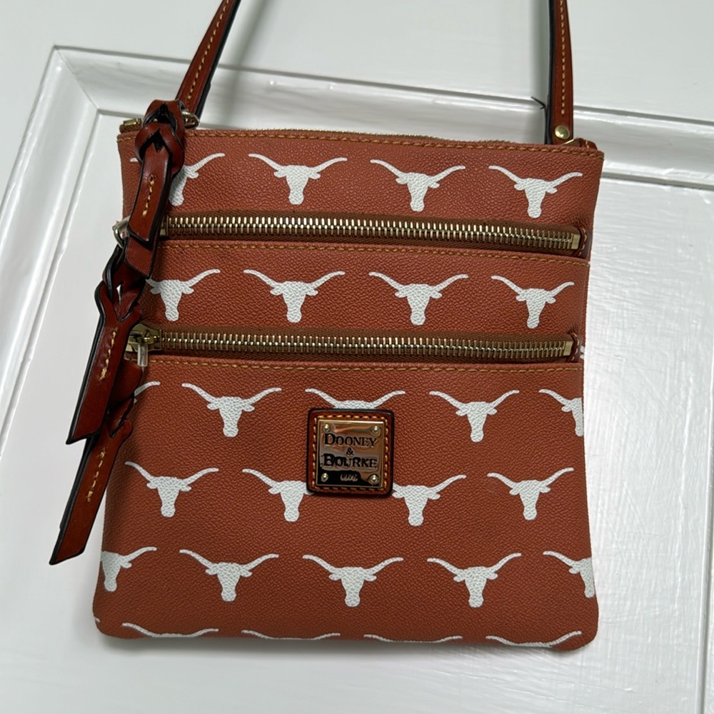 Texas Longhorns Triple Zip Crossbody Bag